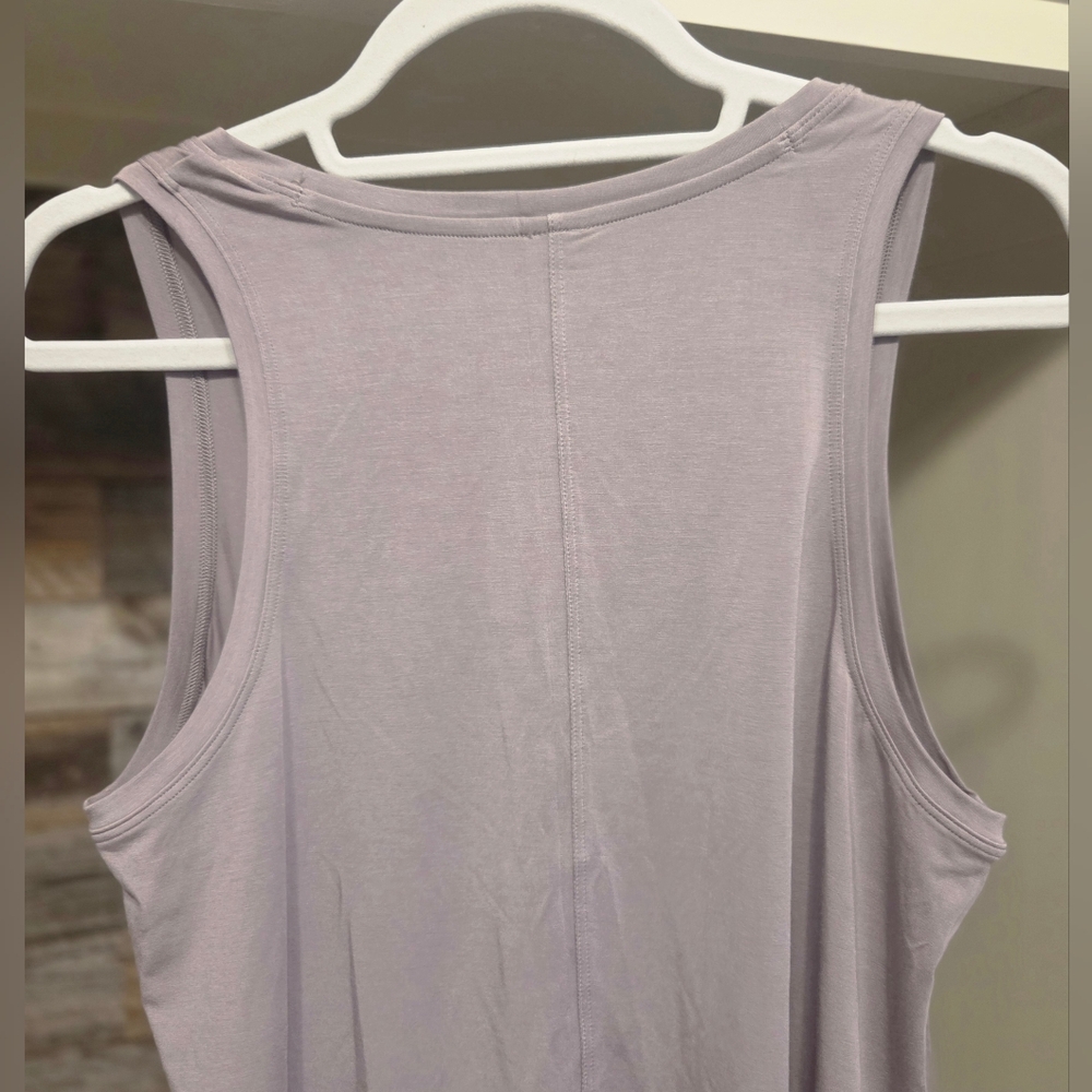 Lululemon Athletica Modal-Silk Side-Slit Tank- Grey Mauve - Picture 9 of 11